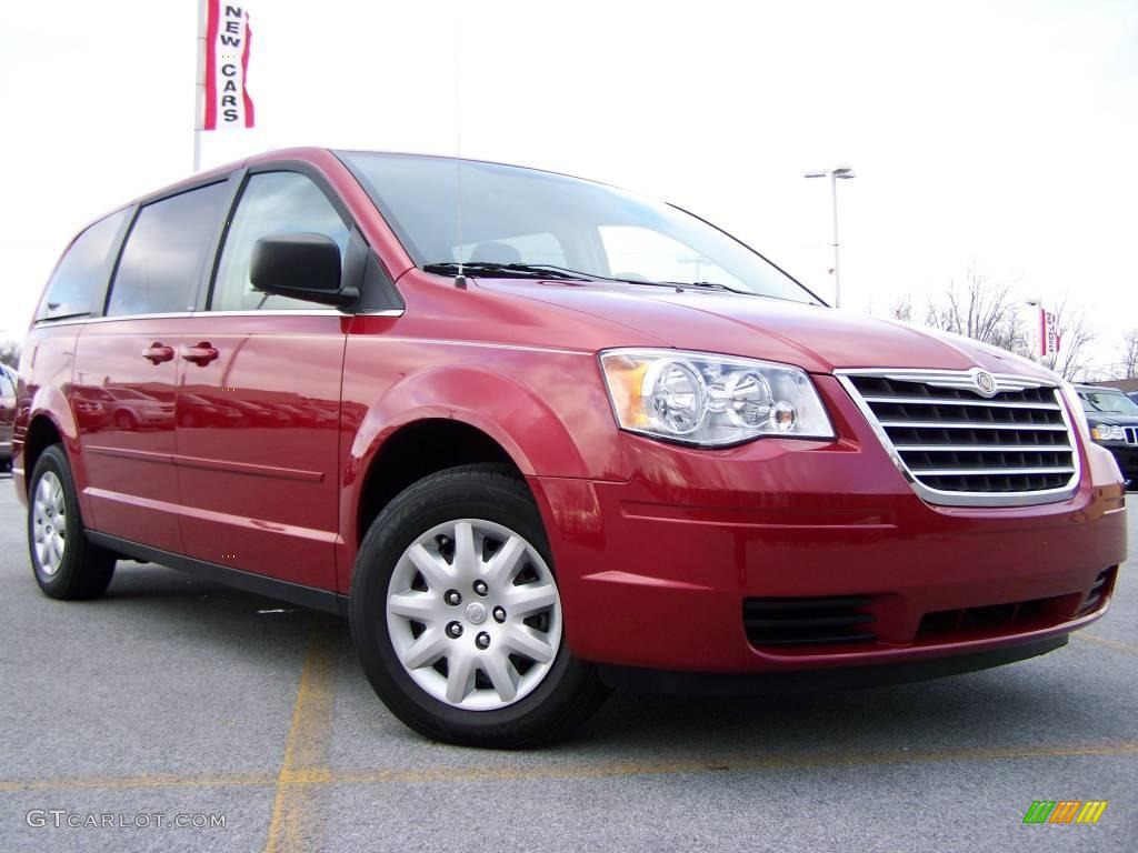 2009 Town & Country LX - Inferno Red Crystal Pearl / Medium Pebble Beige/Cream photo #1