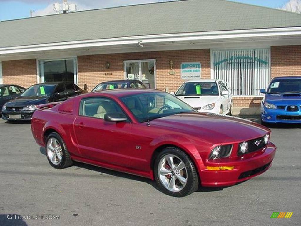 2006 Mustang GT Premium Coupe - Redfire Metallic / Light Parchment photo #1