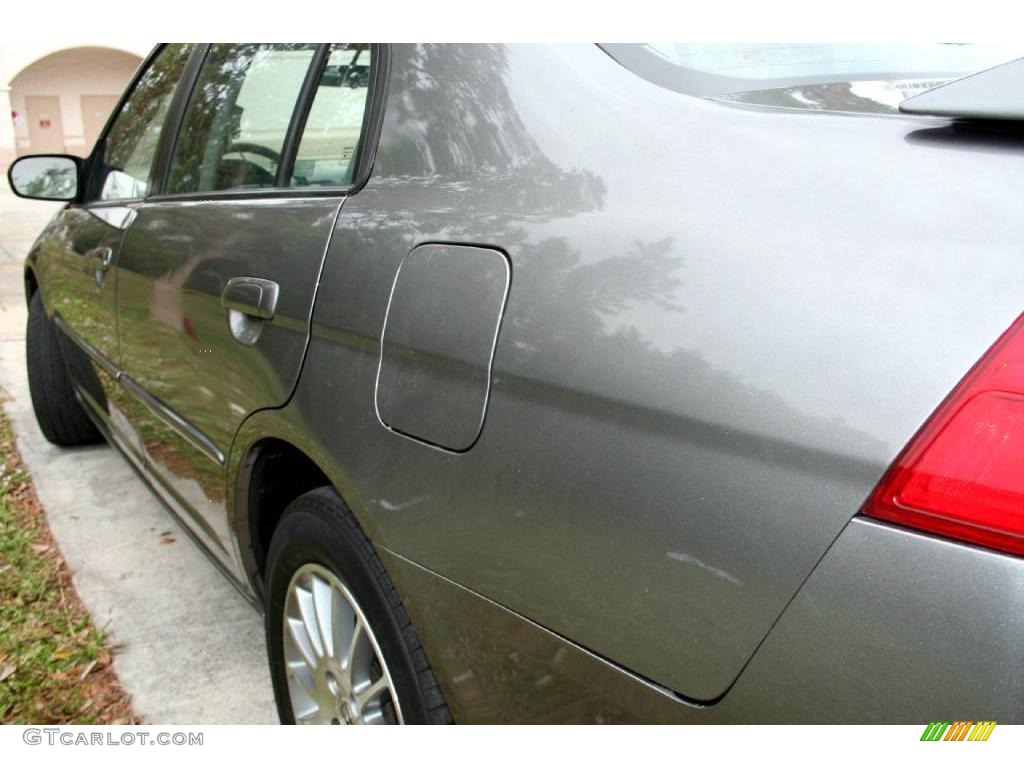 2005 Civic LX Sedan - Magnesium Metallic / Gray photo #18