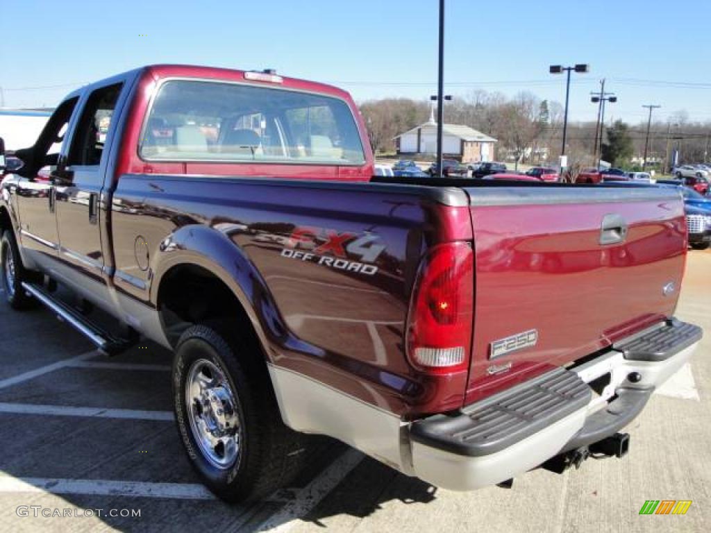 2007 F250 Super Duty XLT Crew Cab 4x4 - Dark Toreador Red Metallic / Medium Flint photo #5