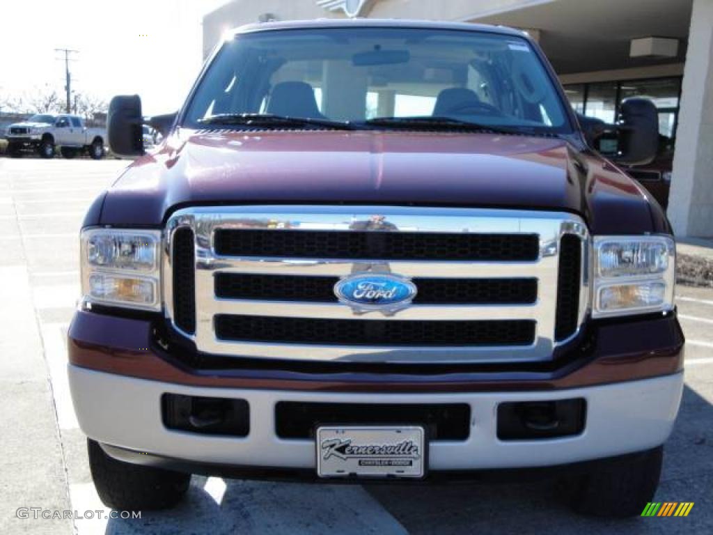 2007 F250 Super Duty XLT Crew Cab 4x4 - Dark Toreador Red Metallic / Medium Flint photo #9