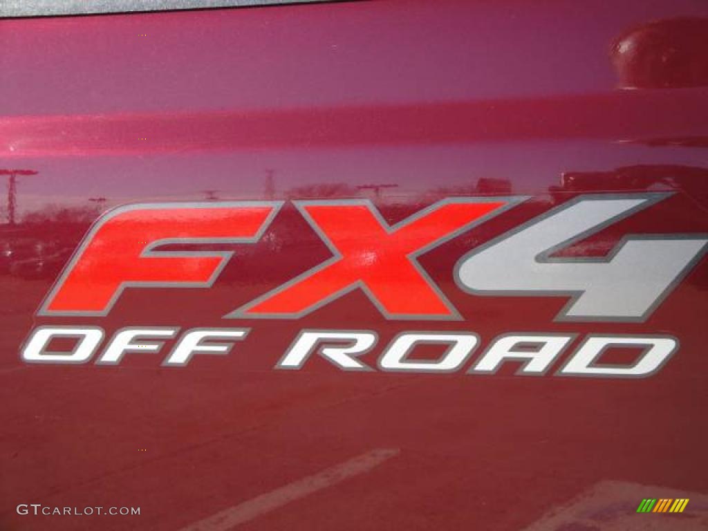 2007 F250 Super Duty XLT Crew Cab 4x4 - Dark Toreador Red Metallic / Medium Flint photo #12