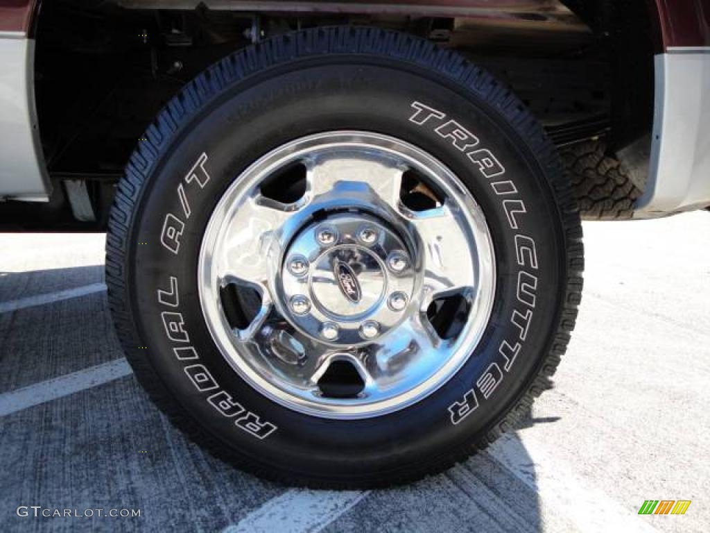 2007 F250 Super Duty XLT Crew Cab 4x4 - Dark Toreador Red Metallic / Medium Flint photo #33