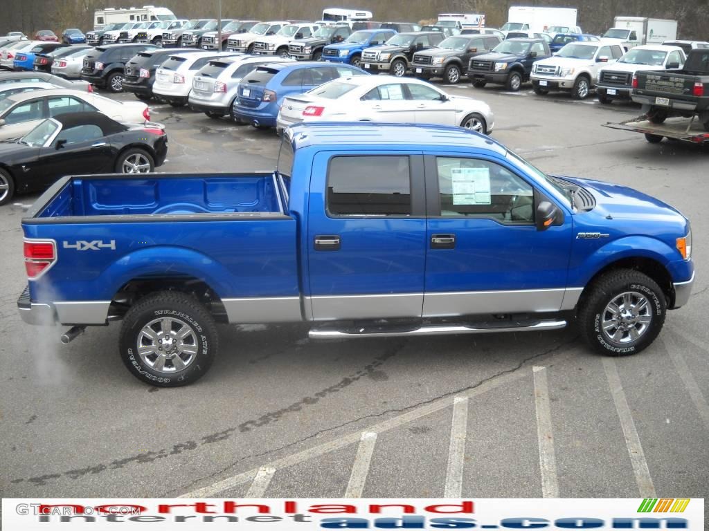 2010 F150 XLT SuperCrew 4x4 - Blue Flame Metallic / Medium Stone photo #5