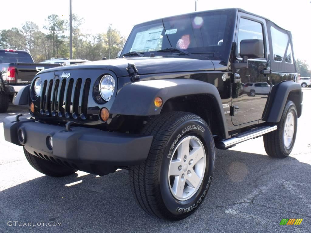 2010 Wrangler Sport 4x4 - Black / Dark Khaki/Medium Khaki photo #4