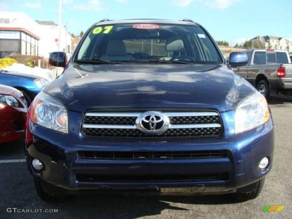 2007 RAV4 Limited 4WD - Nautical Blue Metallic / Ash Gray photo #2