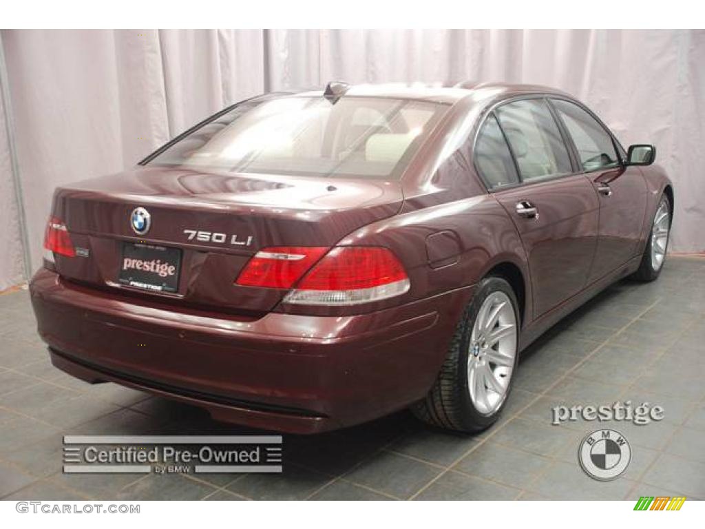 2006 7 Series 750Li Sedan - Barbera Red Metallic / Black/Cream Beige photo #5