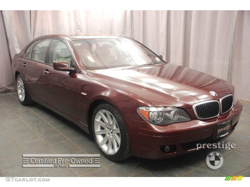 2006 7 Series 750Li Sedan - Barbera Red Metallic / Black/Cream Beige photo #7