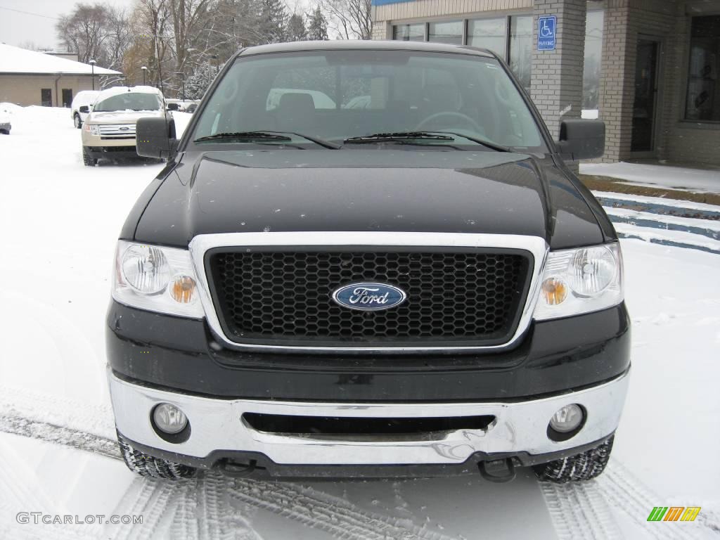 2006 F150 XLT SuperCab 4x4 - Black / Medium/Dark Flint photo #2
