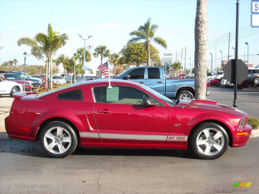 2007 Mustang GT Premium Coupe - Redfire Metallic / Medium Parchment photo #2