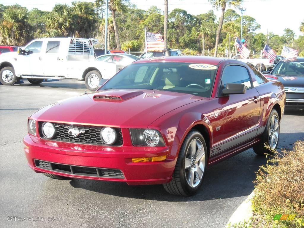 2007 Mustang GT Premium Coupe - Redfire Metallic / Medium Parchment photo #7