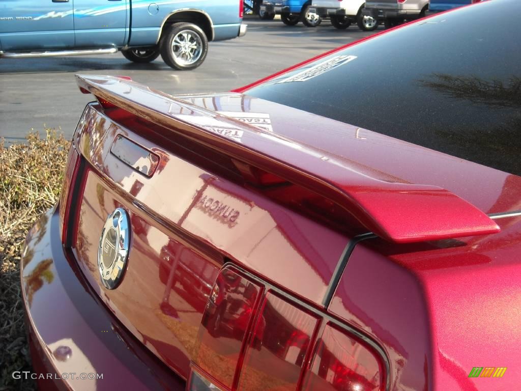 2007 Mustang GT Premium Coupe - Redfire Metallic / Medium Parchment photo #14