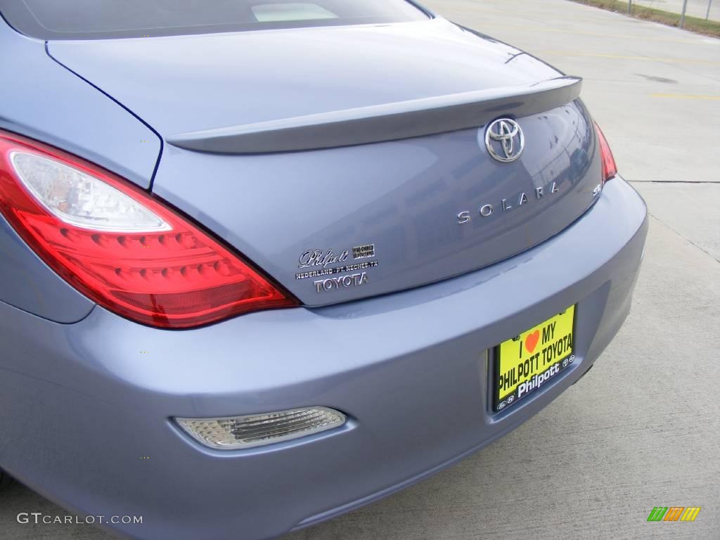 2007 Solara SE Coupe - Cosmic Blue Metallic / Ivory photo #22