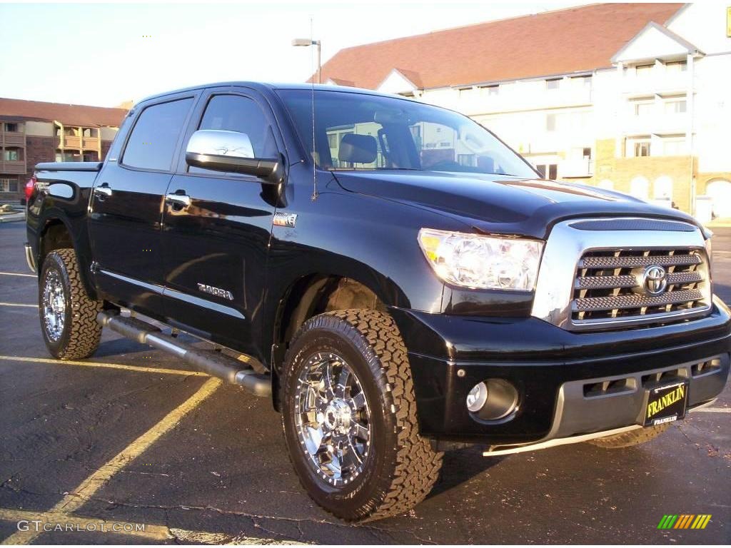 2008 Tundra Limited CrewMax 4x4 - Black / Graphite Gray photo #5