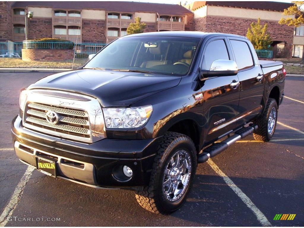 2008 Tundra Limited CrewMax 4x4 - Black / Graphite Gray photo #10