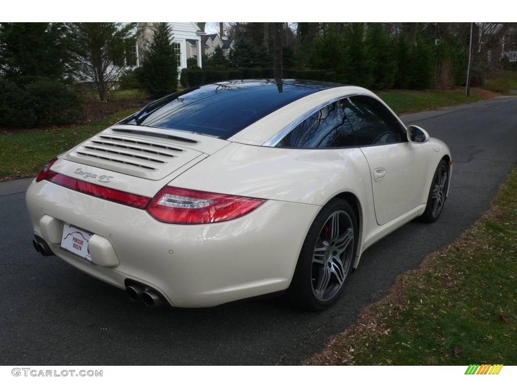 2009 911 Targa 4S - Cream White / Black/Terracotta photo #6