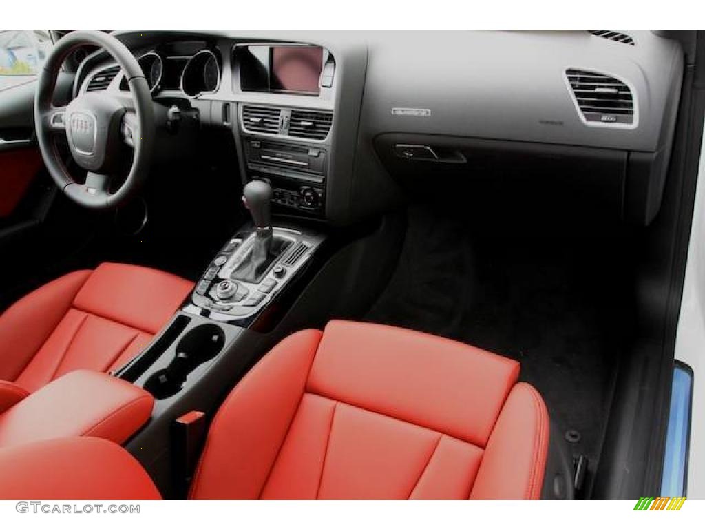 2010 Audi S5 4.2 FSI quattro Coupe Magma Red Silk Nappa Leather Dashboard Photo #23196113