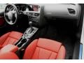 Magma Red Silk Nappa Leather 2010 Audi S5 4.2 FSI quattro Coupe Dashboard