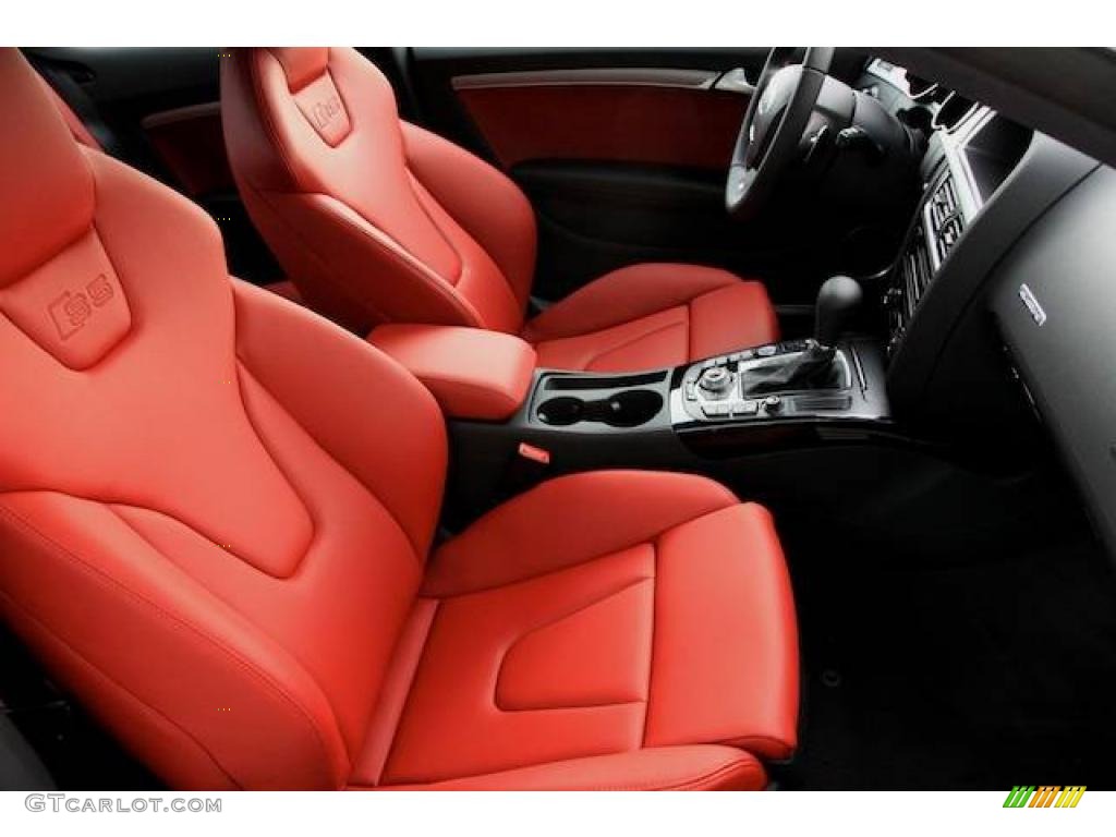 Magma Red Silk Nappa Leather Interior 2010 Audi S5 4.2 FSI quattro Coupe Photo #23196129