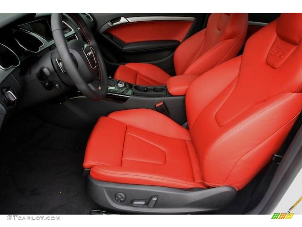 Magma Red Silk Nappa Leather Interior 2010 Audi S5 4.2 FSI quattro Coupe Photo #23196145