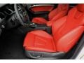 Magma Red Silk Nappa Leather 2010 Audi S5 4.2 FSI quattro Coupe Interior Color