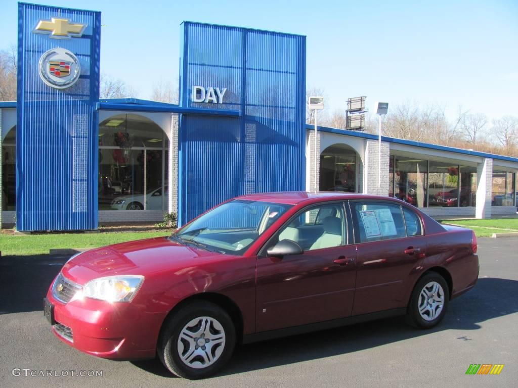 2006 Malibu LS Sedan - Sport Red Metallic / Titanium Gray photo #1