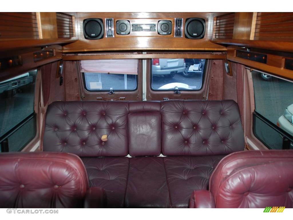 1990 Chevy Van G20 Passenger Conversion - White / Burgundy photo #13