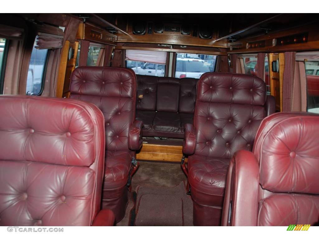 1990 Chevy Van G20 Passenger Conversion - White / Burgundy photo #15