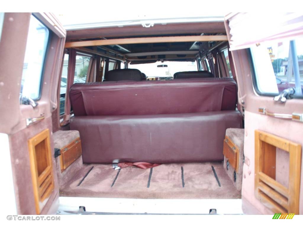 1990 Chevy Van G20 Passenger Conversion - White / Burgundy photo #21