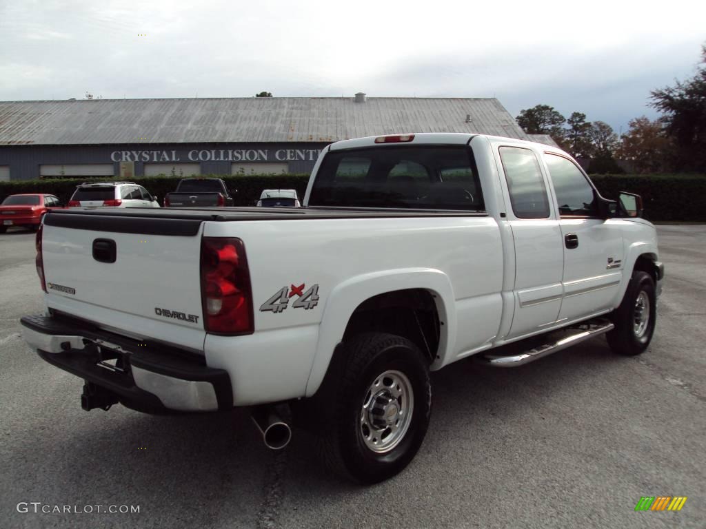 2003 Silverado 2500HD LS Extended Cab 4x4 - Summit White / Medium Gray photo #8