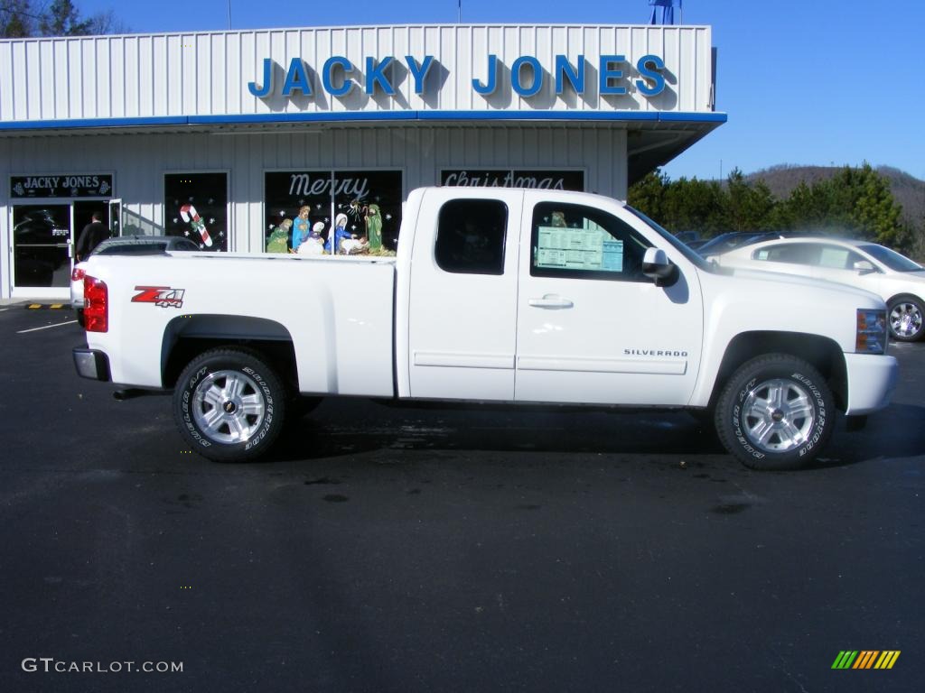 2010 Silverado 1500 LT Extended Cab 4x4 - Summit White / Ebony photo #1