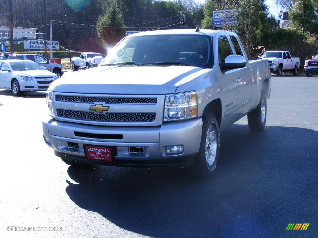 2010 Silverado 1500 LT Extended Cab 4x4 - Sheer Silver Metallic / Ebony photo #16