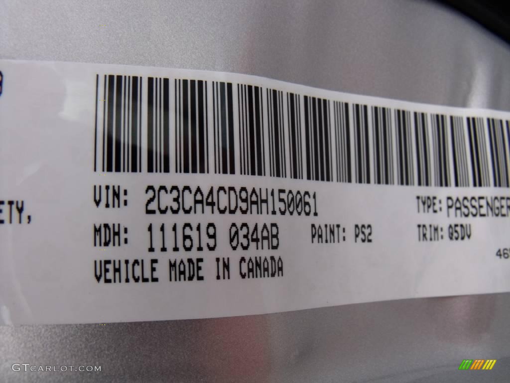 2010 300 Color Code PS2 for Bright Silver Metallic Photo #23204216