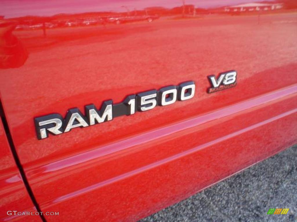 2001 Ram 1500 Sport Club Cab 4x4 - Flame Red / Agate photo #13