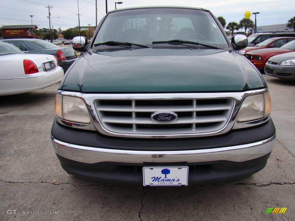 1999 F150 XL Extended Cab 4x4 - Woodland Green Metallic / Medium Graphite photo #3