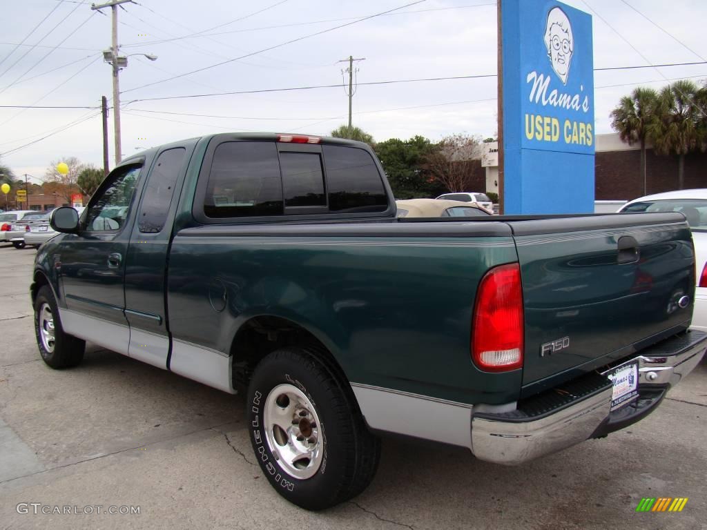 1999 F150 XL Extended Cab 4x4 - Woodland Green Metallic / Medium Graphite photo #6