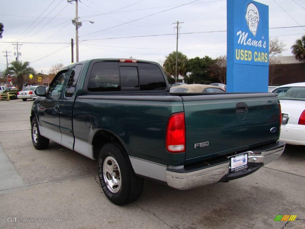1999 F150 XL Extended Cab 4x4 - Woodland Green Metallic / Medium Graphite photo #7