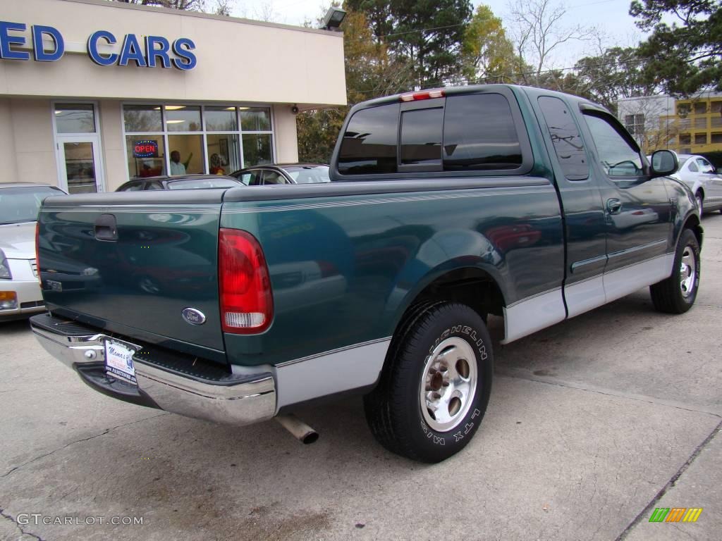 1999 F150 XL Extended Cab 4x4 - Woodland Green Metallic / Medium Graphite photo #9