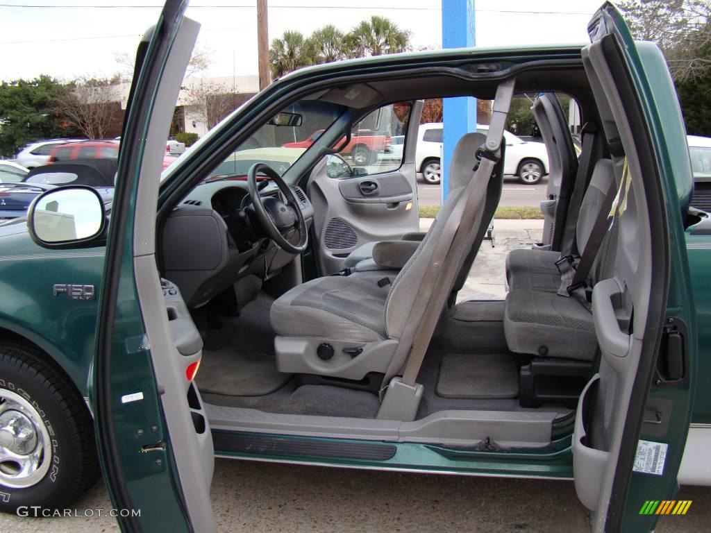 1999 F150 XL Extended Cab 4x4 - Woodland Green Metallic / Medium Graphite photo #13