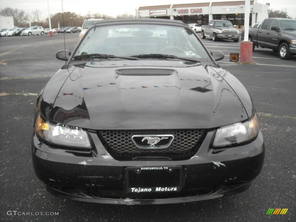 2001 Mustang V6 Convertible - Black / Dark Charcoal photo #2