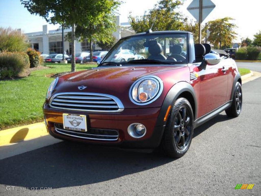 2009 Cooper Convertible - Nightfire Red Metallic / Punch Carbon Black Leather photo #1