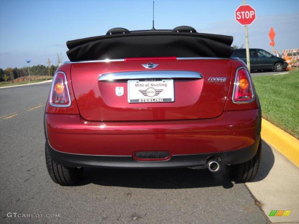 2009 Cooper Convertible - Nightfire Red Metallic / Punch Carbon Black Leather photo #4