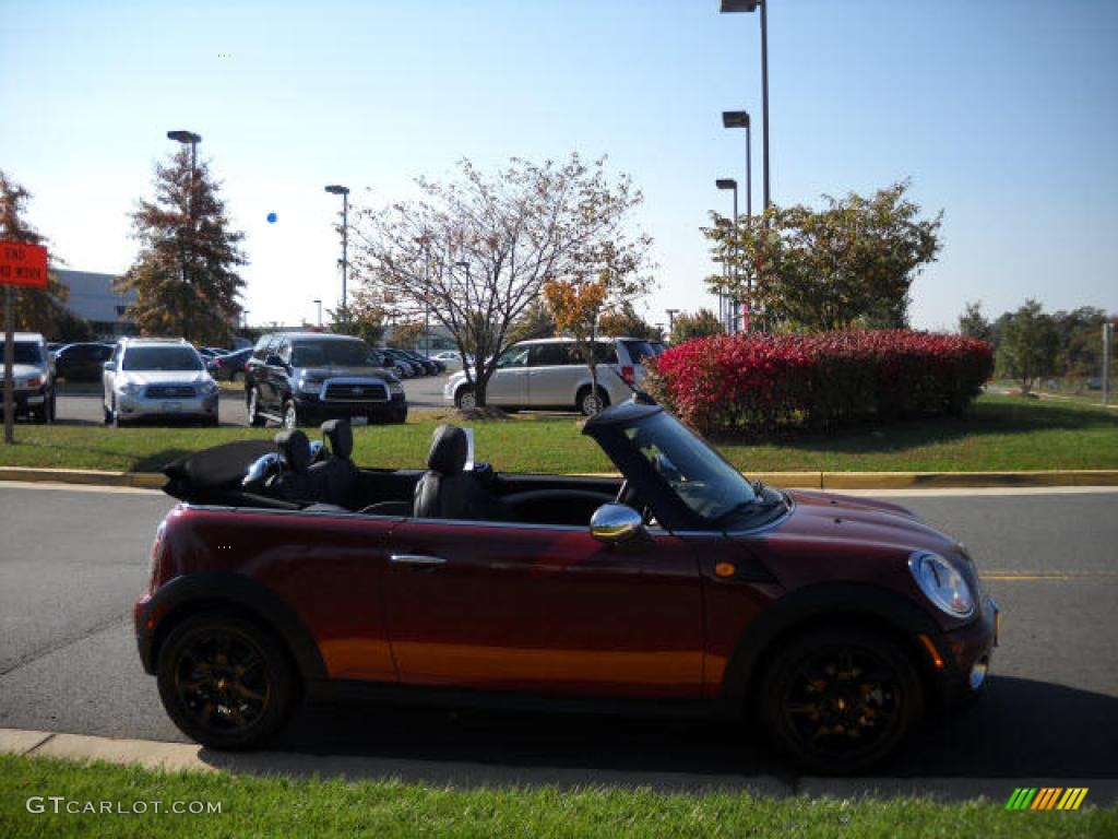 2009 Cooper Convertible - Nightfire Red Metallic / Punch Carbon Black Leather photo #6
