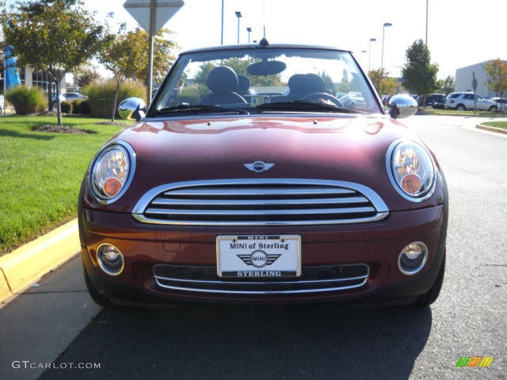 2009 Cooper Convertible - Nightfire Red Metallic / Punch Carbon Black Leather photo #8