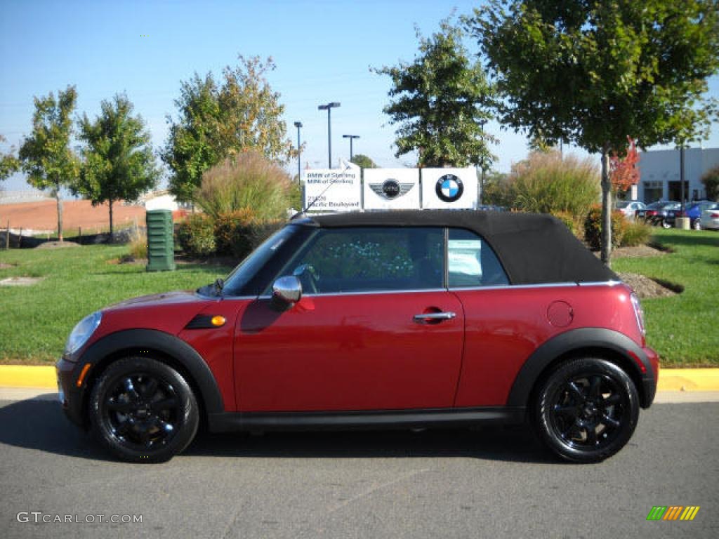 2009 Cooper Convertible - Nightfire Red Metallic / Punch Carbon Black Leather photo #15