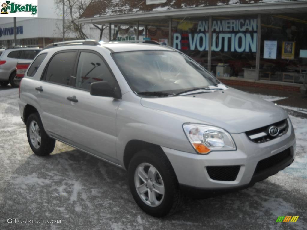 2009 Sportage LX V6 4x4 - Bright Silver / Black photo #1