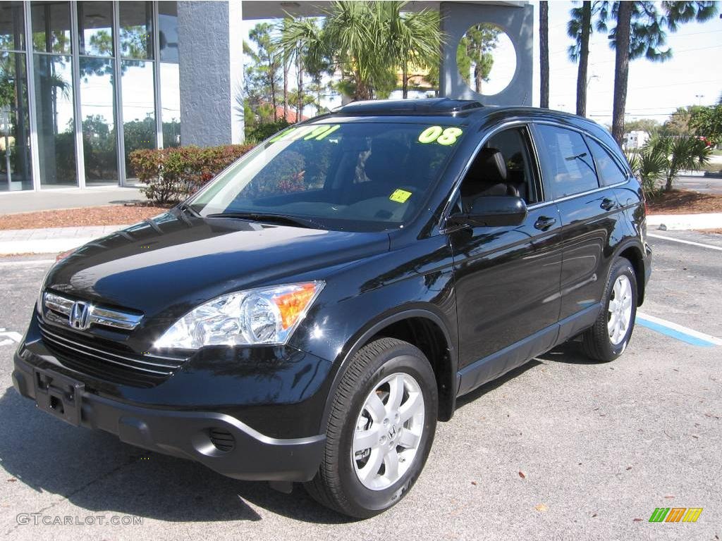 2008 CR-V EX-L - Nighthawk Black Pearl / Black photo #4