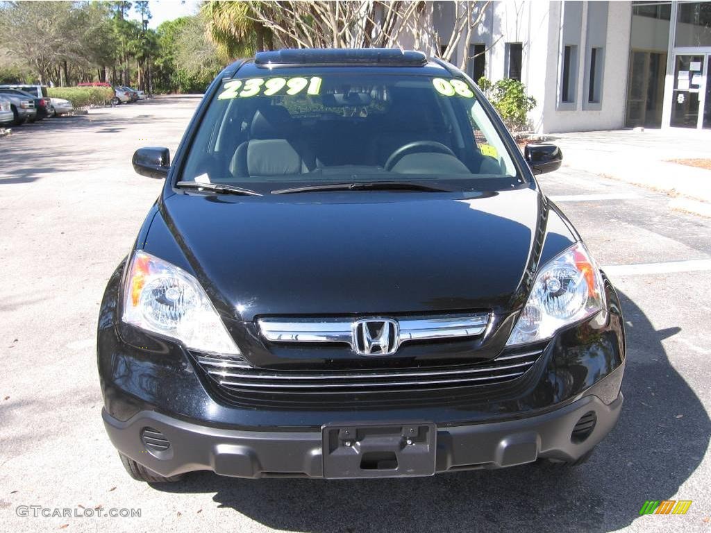 2008 CR-V EX-L - Nighthawk Black Pearl / Black photo #7