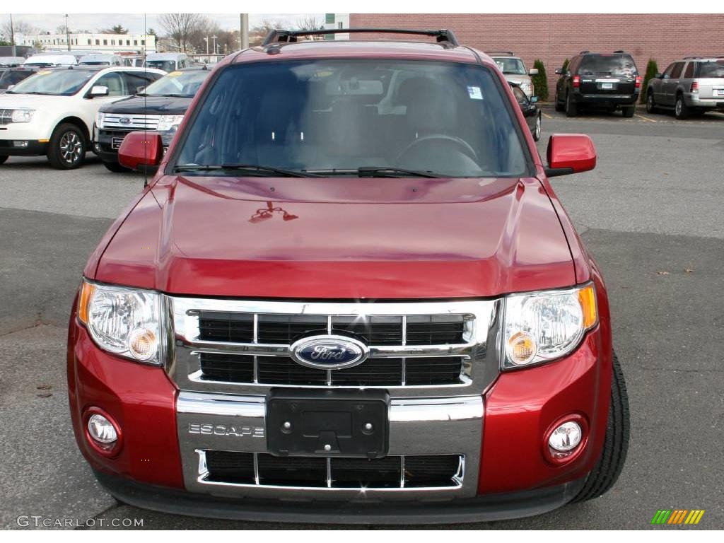 2009 Escape Limited V6 4WD - Sangria Red Metallic / Charcoal photo #2