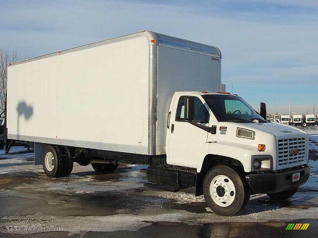 2006 C Series TopKick C6500 Regular Cab Chassis Moving Truck - White / Pewter Gray photo #1